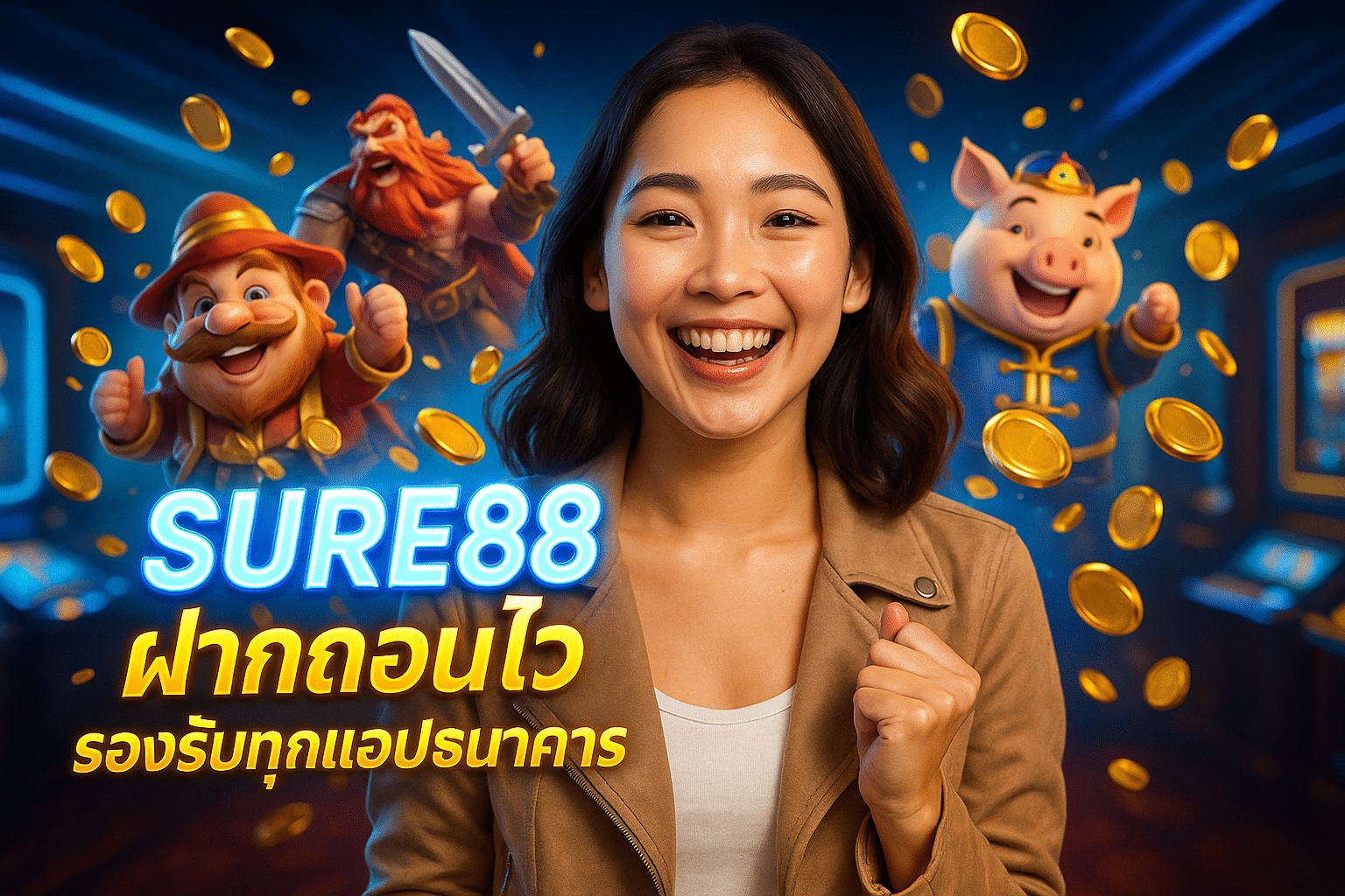 SURE88 ฝากถอนไว รองรับทุกแอปธนาคาร